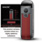 SMOK Nord 4 Vaping Kit, 80W Powerful Pod Mod, Long Lasting Battery, Portable, Dual Coil Compatibility (RPM 2 & RPM Coils), E Cigarette, E Cig, Starter Kit, SMOK Vaping, No Nicotine (Red Leather)