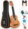 Vangoa Sopran Ukulele 21 Zoll Mahagoni Ukulele Starterset für Erwachsene und Kinder mit Tasche, Handbuch, Riemen, Metall-Kapodaster und Stimmgerät