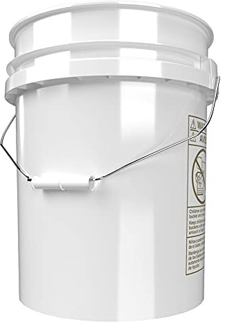 detailmate Black&White Set | Magic Bucket Wasch Eimer 20 Liter/5GAL weiß | Zubehör für die professionelle Auto Handwäsche | Putzeimer ideal für Autowäsche, Motorradwäsche, Autopflege