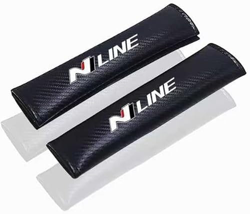 Genetics Yuzhao Sicherheitsgurt für Hyundai Kona für Tucson, Sicherheitsgurt, Schulterpolster, Abdeckung, N-Linien-Logo, Aufkleber, Emblem, Dekoration, 2 Stück