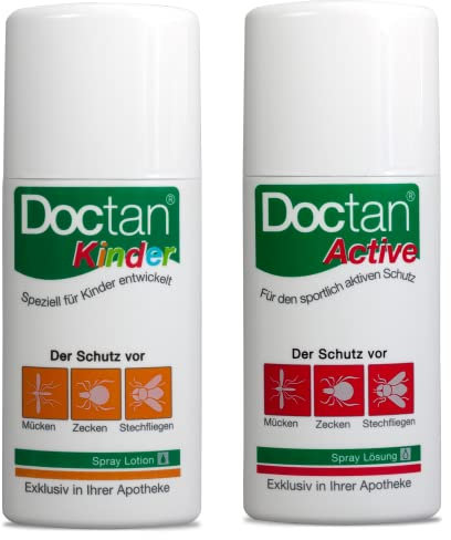 Doctan® Family Pack - Doctan Lotion für Kinder & Doctan Active – bis zu 12h zuverlässiger Schutz vor Mücken, Zecken, Stechfliegen, 100ml