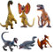 SIENON 6Pack Jurassic Dinosaurier-Spielzeugfiguren, realistisches Dinosaurier-Spielzeug-Set Dilophosaurus Blue Velociraptor T-Rex Mosasaurus Brachiosaurus Pterosaur Dinosaurier-Figuren Kuchen Topper