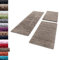 Carpettex Bettumrandung Schlafzimmer 3teilig Shaggy Teppich Hochflor Einfarbig Taupe Bettset:2 mal 60x110 + 1 mal 80x150 - Bettvorleger Schlafzimmer Läuferset Weicher Flauschig Bettumrandung Teppich