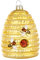 Inge-glas Christbaumschmuck Glas 9cm Bienenstock mit Glitzer Weihnachtskugeln Bienenkorb Gold