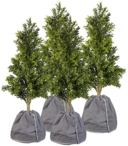 Royal Gardineer Thermohülle für Pflanzen: 4er-Set Thermo-Topfschutz für Pflanzen, je 2X 50 x 45 cm & 70 x 65 cm (Blumentopfschutze, Winterschutz Hauben, Gewächshaus)