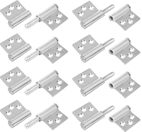 TSSS 8 PCS 78mm(3) Lift Off Flag Hinges, Stainless Steel Detachable Hinges, Max Load 20 kg/Pair