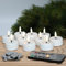 Eywamage White Flameless LED Tealights with Remote Control, Flickering Battery Wax Tea Votive Candles Set of 10