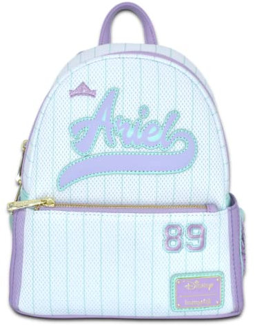 Loungefly GT Exklusiver Disney The Little Mermaid Ariel Jersey Mini Rucksack, Weiss/opulenter Garten, Modern