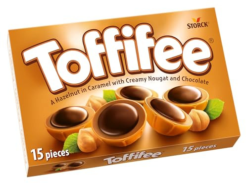 Toffifee, 15 Pieces (Pack of 1) | Chewy Nougat Caramel Cups With Hazelnut & Smooth Chocolate Treats, Sweet and Nutty Caramel Perfection