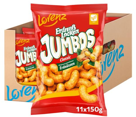 LORENZ | ErdnußLocken Jumbos | 11 x 150 g | vegan