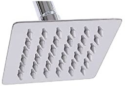 ZENZERO® - SOFFIONE DOCCIA in acciaio inox - ugelli anticalcare - getto a pioggia - Pezzi 1-10cm (QUADRATO)