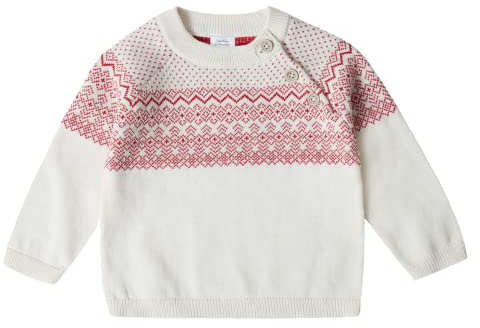 Stellou & friends Baby Cardigan-Strickjacke und Strick-Pullover für Mädchen und Jungen mit Norwegen Muster | Hochwertige Baby-Kleidung aus 100% Baumwolle