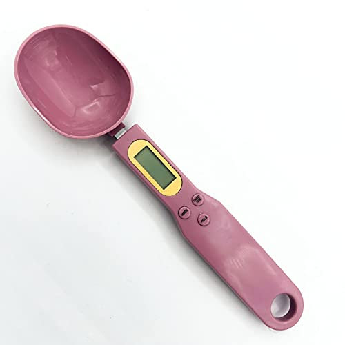EUROXANTY Cuchara Con Peso de Cocina Digital | Balanza en Forma de Cuchara | Medidora y Dosificadora Con Balanza Electrónica de Precisión Rosa