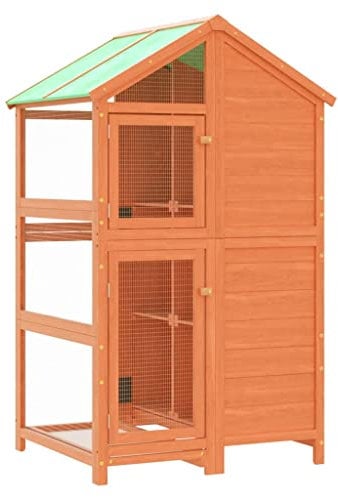 vidaXL Casetta per Uccelli Marrone 97x81x152 cm Legno Massello di Pino