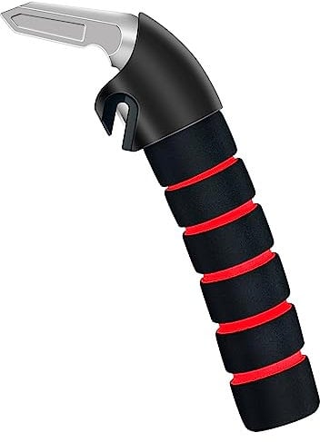 KOUNATSURI Car Door Handle for Elderly Car Assist Support Handle Multifunction Car Door Latch Bar for Seniors and Handicapped Red