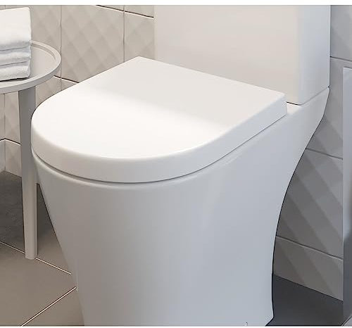Ceramica Arles Soft Close D Shape White Toilet Seat