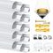 Profilé LED, profilé en aluminium en forme de V pour bandes LED et profilé d'angle LED, rail LED avec raccords d'angle, couvercle blanc laiteux, embouts et clips de montage pour bande LED/canal LED