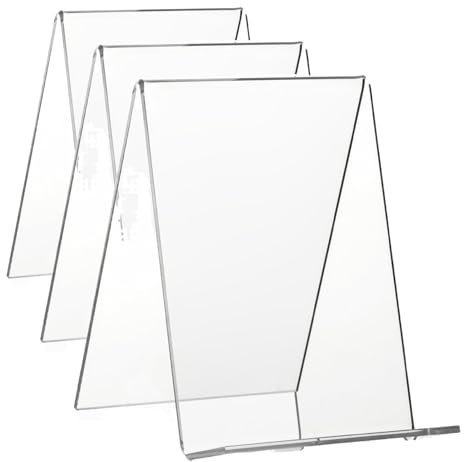 Présentoir de Livre/présentoir de Livre comme Support de Marchandises et présentoir incliné au Format DIN A6 en PLEXIGLAS Original (Lot de 3)