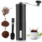Coffee Grinder, Manual Coffee Mill Stainless Steel, Coffee Bean Grinder with Ceramic Burr, Adjustable Coffee Grinder, Portable Manual Coffee Grinder for Office, Home, Camping (Black) …