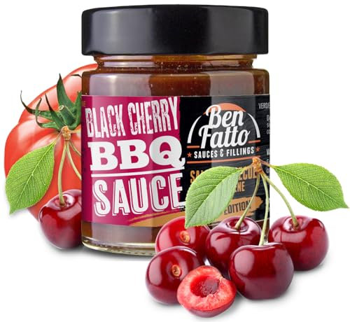 BLACK CHERRY BBQ - SALSA BBQ ALLE AMARENE Benfatto - leggermente piccante - MADE IN ITALY- edizione limitata