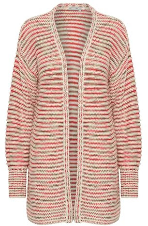 fransa - FRLEA CAR 1 - Cardigan - 20610870, Größe:M, Farbe:Red Alert Mix (202142)