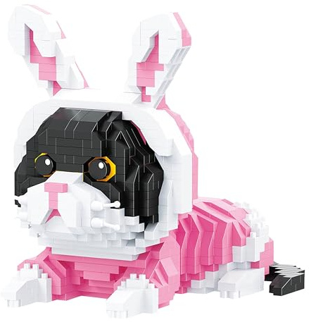 LONESTAR Balody Mini Klemmbausteine, 3D Puzzle Katze im Hasenkostüm, Nanoblocks, 967 Teile, Feinmotorik & Kreativität, ab 14 Jahren, Geschenk