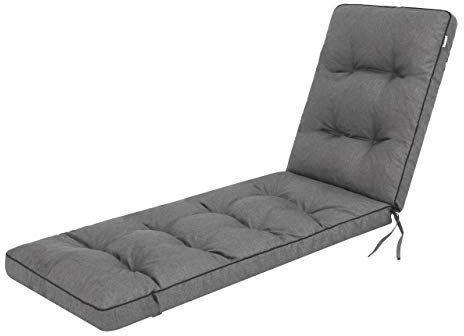 Sales Core Sitzkissen Sonnenliege Liegestuhlkissen |Graphit - 201 x 55 x 8 cm | Stuhlkissen Outdoor Liegestuhl Gartenliege Kissen Klappbar Auflage Liegestuhlauflage Stuhl Schaukelstuhl Sonnenbank