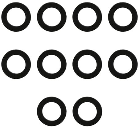 Tabanzhe 10 PCS Black Rubber Shower Hose Washers, Flat Washer Seals for Shower Head Hose Tap Repairing