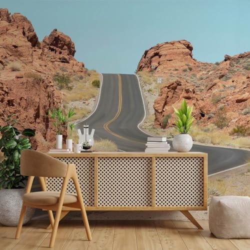 Hexoa Papier Peint panoramique Route du Desert - Made in France - 364x270