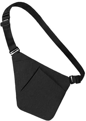 HALOVIE Brusttasche mit RFID Schutzfach Herren Große Schultertasche Anti-Diebstahl Tasche Sling Bag für Alltag Pendeln und Städtereisen