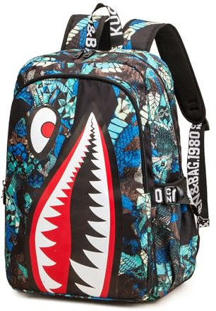 FANDARE Zaino per bambini Ragazzo Zainetto bambino Zainetto Scuola Galaxy Borsa Scuola Zaino leggero con porta di ricarica USB Zaini Casual Adolescenti Zaini scuola Borse da scuola Borse Zainetto