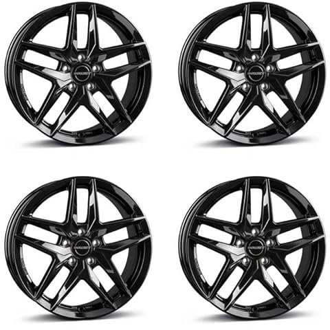 4x Borbet Felgen Z 7.5x18 ET51 5x112 black glossy kompatibel mit Mini Cabrio Clubman Cooper S Countryman One