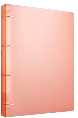 Plastikhülle A4, A4-Flipchart-Ordner mit vier Löchern, mehrfarbig, große Kapazität, Datenspeicherbuch, Tee-Dateitasche, Kunststoff-Flipchart-Ordner(Color:B)