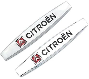 VODHXA 2 Stücke Auto Abzeichen Logo für Citroen Tianyi Sega Elysee C4C5 C6, Premium Qualität Autoaufkleber Emblem Aufkleber Auto Sticker Abzeichen Dekoration Auto Dekorationszubehör