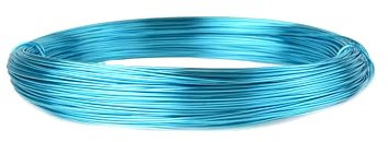 Aluminium-Draht, Ø 1 mm, 10 m oder 60 m Länge, verschiedenen Farben (Türkis, 60m)