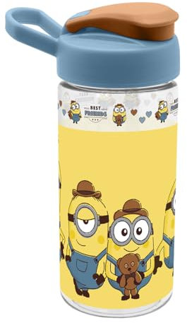 Geda Labels Minions Gentleman - Botella (480 ml), diseño de tritan multicolor