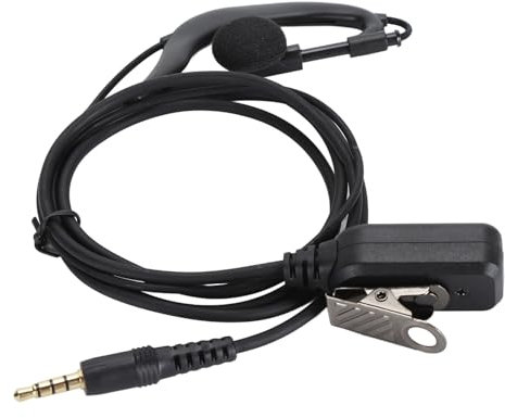 3,5-mm-Ohrbügel, G-förmiger Ohrhörer, Inline-PTT-Schalter, Ansteckclip, für Rettungskräfte der Polizei, Feuerwehr, Klarer Klang, für Zello Voxer, Smartphones und Tablets
