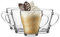 Glasmark KROSNO 1992 Hugo Kaffeegläser-Set 4-teilig Cappuccino Eiskaffee Gläser Becher Spülmaschinenfest 4x360 ml