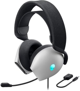 Dell Alienware AW520H Wired USB/3.5mm Gaming Headset/Headphones - Lunar Light