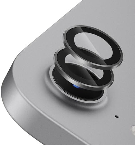 Locofun Kameraschutz für iPad Mini (A17 Pro) 7/6 Generation 8.3 (2024/2021) für Panzerglas, 9H Härte Einzeln Kamera Schutzfolie, Individuelle Ring aus Metall Linse Folie -Schwarz