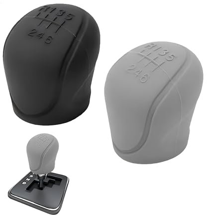 2 Piezas Funda Pomo Cambios Marcha Coche Antideslizante Universal, Cubierta De Perilla De Palanca De Marchas, Compatible con Vehículos de 6 Velocidades, para Coches, SUVs y Camiones