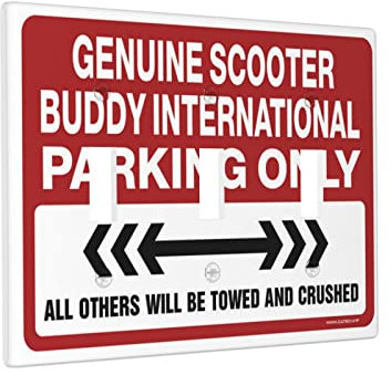 KAXW Farmhouse Lichtschalter-Abdeckung, echter Scooter-Buddy internationaler Parkplatzschalter, Wandplattenabdeckung, benutzerdefinierte Wandplatte, 3 Wandsteckdosen