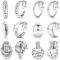 Diamday 6 Paare Ohrclips Clip Ohrringe Damen 18K Gold/Silver Clip Ohrringe Set Hypoallergen Tropfen Chunky Statement Geometrische Twist Runde Ohrringe Clips Kein Piercing Gefälschte Ohrringe