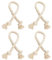 4 Stück Vorhang Raffhalter,Raffhalter Vorhang Seil Curtain Rope Buckle Handgemachte Vorhang,Raffhalter Für Vorhänge,Baumwolle,Handgewebt,Raffhalter,Vorhangbänder Für Vorhänge(Beige)