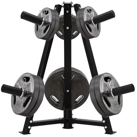 Weight Plate Rack,Diameter 25 mm, Max. 300 kg, 7 Holders, Steel Dumbbell Stand, Barbell Stand, Dumbbell Rack, Weight Plate Stand