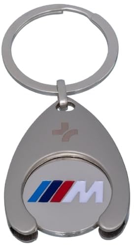 BMW M Perfomance Motorsport Porte-clés avec jeton de chariot Argenté, argenté