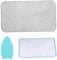 Jcasbdn 3PCS Ironing Blanket Mat Iron Pressing Cloth Scorch Mesh Hot Resistant Silicone Iron Rest Pad Plate for Tabletop