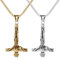 JewelryWe Satanische Umgekehrt Kreuz Halskette: 2er Set Edelstahl Petruskreuz INRI Kruzifix Jesus Christus Anhänger Kette mit Umgedrehtem Kreuzanhänger Satan Kirche Amulett Schmuck für Herren Jungen