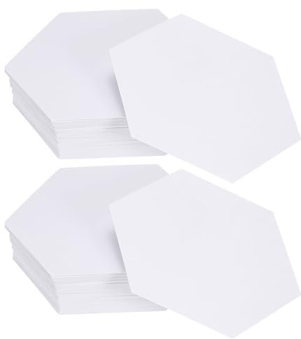 QUARKZMAN 200 Stück Sechseck-Papier zum Patchwork, 1,5-Zoll Englische Papier-Schablonen, Grundpapierstücke Patchwork-Zubehör für Quilten Nähen DIY Handwerk