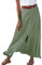 Jupe Maxi Longue Femme Elastique et Fluide Jupes D'été BohèMe Longues en Coton Et Lin Taille éLastique Plissées Unies Robes D'éTé Fendues Décontractée Légère et Respirante Adaptée à des Vacances Plage